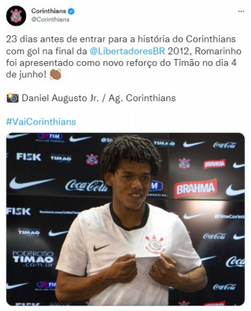Corinthians relembrou a apresentao de Romarinho