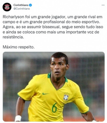 Mensagem do Corinthians ao Richarlyson