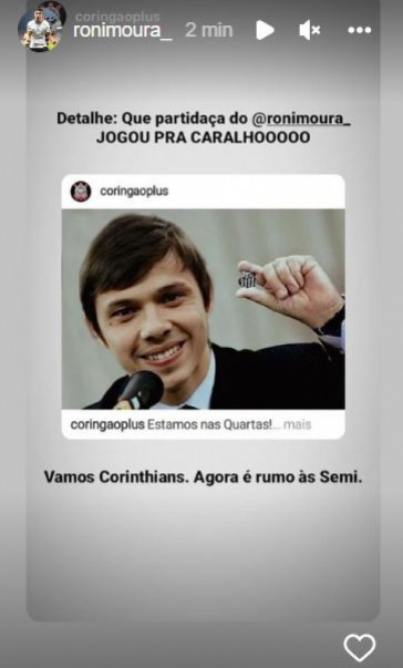 Roni provoca Santos aps classificao do Corinthians