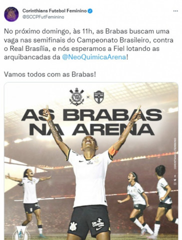 Brasileiro Feminino: venda de ingressos para o jogo contra o Real