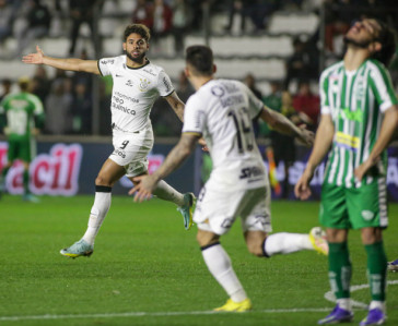 Yuri Alberto em a��o durante jogo do Corinthians com o Juventude