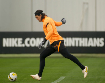 C�ssio em �ltimo treino do Corinthians antes da final da Copa do Brasil