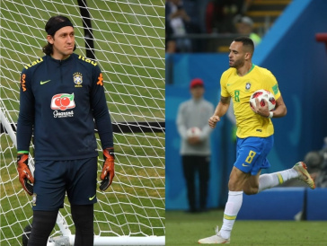 Cssio e Renato Augusto estiveram com a Seleo Brasileira na ltima Copa do Mundo