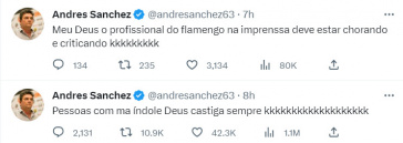 Confira a publicao feita por Andrs Sanchez, ex-presidente do Corinthians