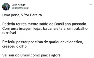 Fiel reage a mais um vice de Vtor Pereira