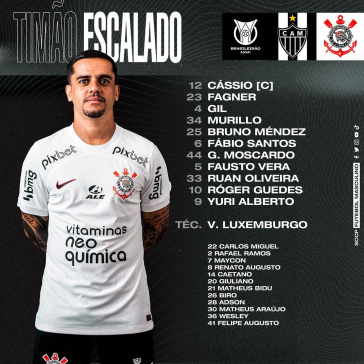 Os 23 jogadores do Corinthians que enfrentaram o Atltico-MG