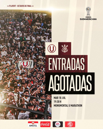 Divulgao do Universitario de ingressos esgotados para jogo contra o Corinthians