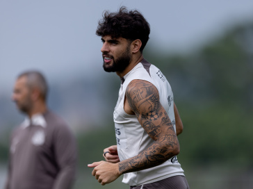 Yuri Alberto no treinamento