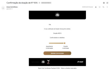 E-mail com a confirma