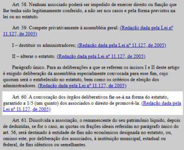 Artigo 60 do Código Civil