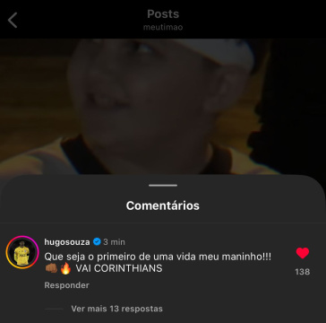 Hugo Souza comentou no v