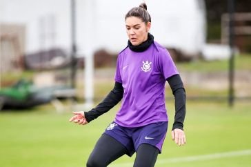 Gabi Zanotti durante prepara��o da equipe do Corinthians