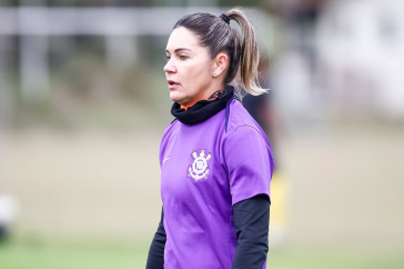 Gabi Zanotti em treinamento da equipe do Corinthians