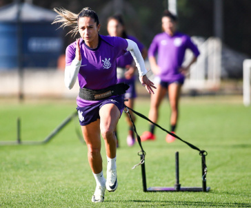 Juliete em treino do Corinthians
