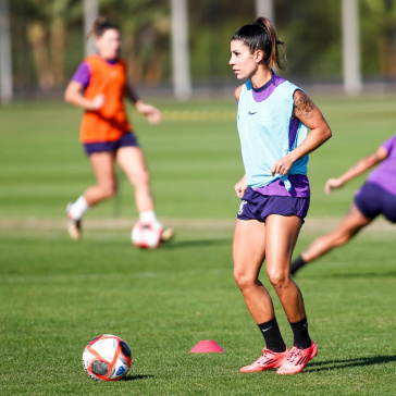 Paulinha em treinamento pelo Corinthians