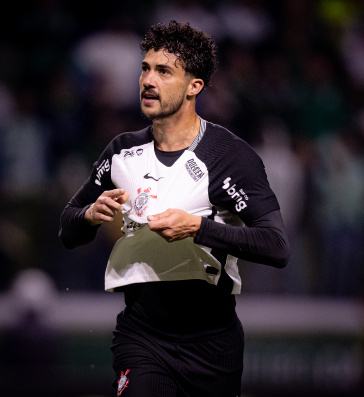 Gustavo Henrique na comemora��o do gol marcado sobre o Palmeiras