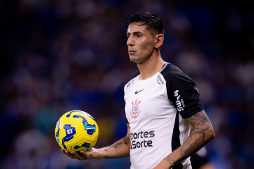 Fabrizio Angileri durante decis�o do Corinthians contra o Cruzeiro pela Copa do Brasil