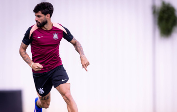 Yuri Alberto em treinamento do Corinthians