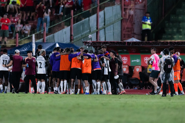 Jogadores do Corinthians antes das cobran�as de p�nalti