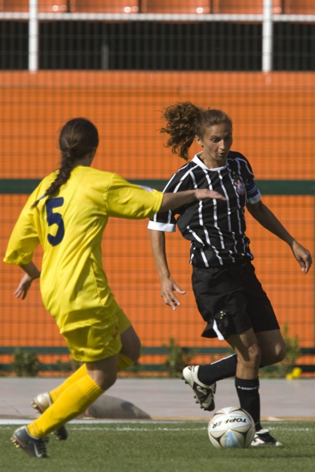 Campeonato Paulista de futebol feminino; Corinthians x Cotia Kurdana; Nildinha durante partida realizada hoje, sábado a tarde no estádio do Pacaembu;