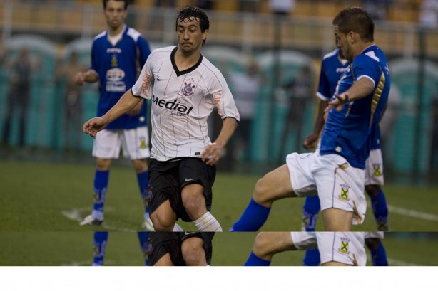 SP- CORINTHIANS/SP X SANTO ANDRE/SP - ESPORTES - durante partida válida pelo returno do Campeonato Brasileiro da segunda divisão de 2008, realizada no estádio do Pacaembu, zona oeste da cidade, neste sábado a tarde
