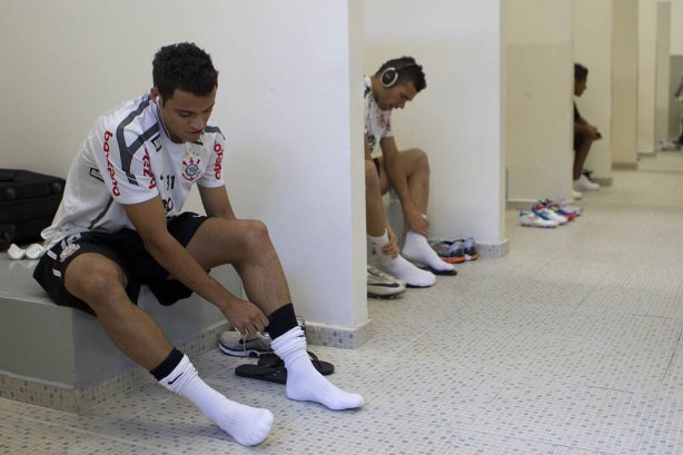 Welder nos vestiários antes da partida entre Corinthians x Cruzeiro, realizada esta tarde no estádio do Pacaembu, pela 11ª rodada do Campeonato Brasileiro de 2011