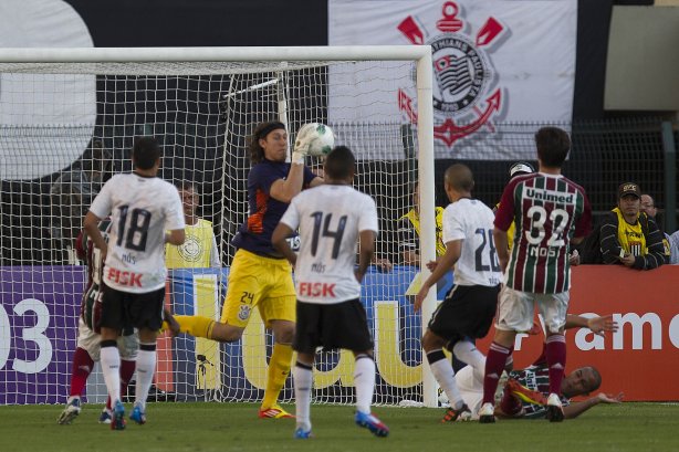 Durante a partida entre Corinthians x Fluminense, realizada esta tarde no estádio do Pacaembu, válida pela 1ª rodada do Campeonato Brasileiro de 2012