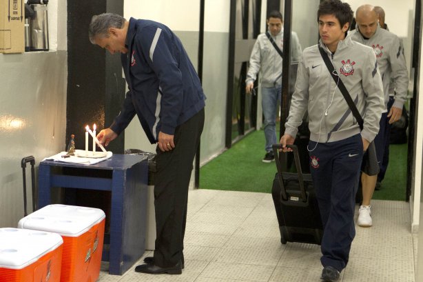 Tite nos vestiários antes da partida entre Corinthians x Figueirense/SC, realizada esta noite no estádio do Pacaembu, válida pela 3ª rodada do Campeonato Brasileiro de 2012