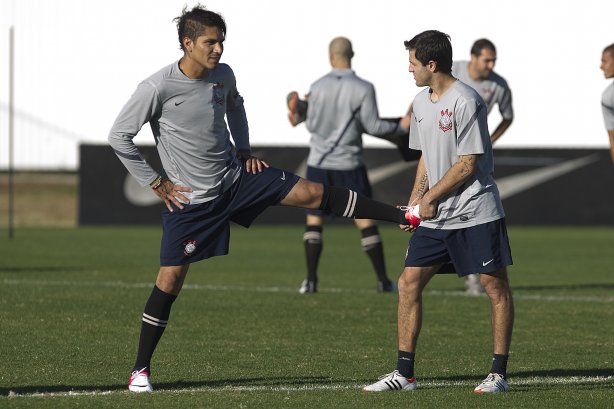 Durante o treino realizado esta tarde no CT Joaquim Grava, localizado no Parque Ecológico do Tiete. O próximo jogo da equipe será amanhã sábado, 21/07, contra a Portuguesa, no Pacaembu, válido pela 10ª rodada do Campeonato Brasileiro de 2012