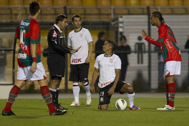 Durante a partida entre Corinthians x Portuguesa, realizada esta noite no estádio do Pacaembu, jogo válido pela11ª rodada do Campeonato Brasileiro de 2012