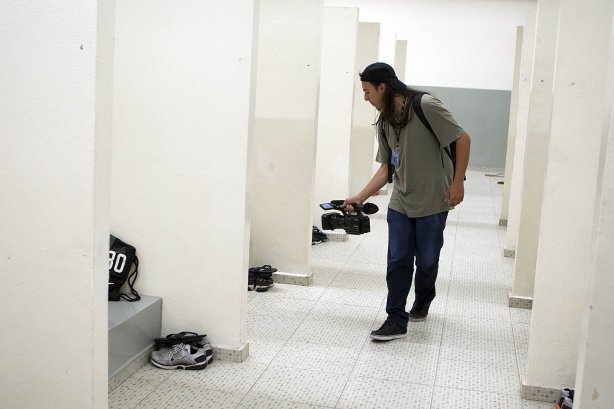 Nos vestiários antes da partida entre Corinthians x Grêmio, realizada esta noite no estádio do Pacaembu, jogo válido pela 23ª rodada do Campeonato Brasileiro de 2012