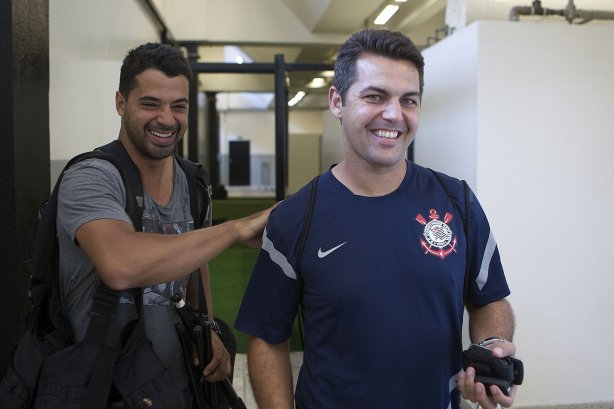 Nos vestiários antes da partida entre Corinthians x Vasco da Gama, realizada esta tarde no estádio do Pacaembu, jogo válido pela 33ª rodada do Campeonato Brasileiro de 2012