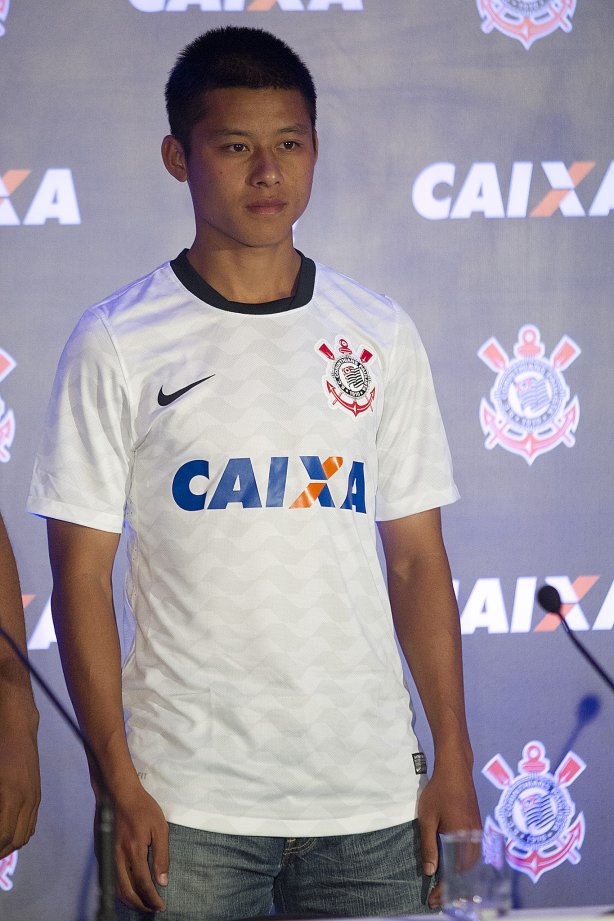 Durante evento no Museu do Futebol, no Pacaembu, o Corinthians anunciou seu novo patrocinador master, a Caixa Economica Federal; São Paulo / SP - Brasil - 20/11/2012
