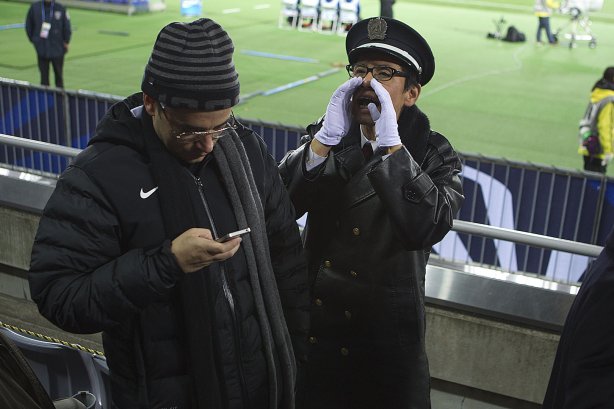 E a comissao tecnica foram assistir ao jogo Chelsea/Inglaterra x Monterrey/México