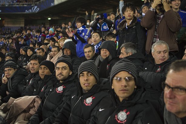 E a comissao tecnica foram assistir ao jogo Chelsea/Inglaterra x Monterrey/México
