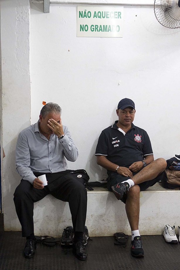 Nos vestiários antes da partida entre Mirassol x Corinthians realizada esta tarde no estádio José Maia, jogo válido pela 3ª rodada do Campeonato Paulista de 2013