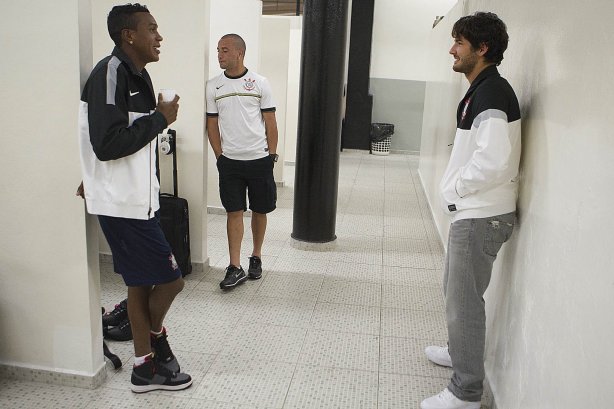 Nos vestiários antes da partida entre Corinthians x Mogi Mirim realizada esta noite no estádio do Pacaembu, jogo válido pela 4ª rodada do Campeonato Paulista de 2013