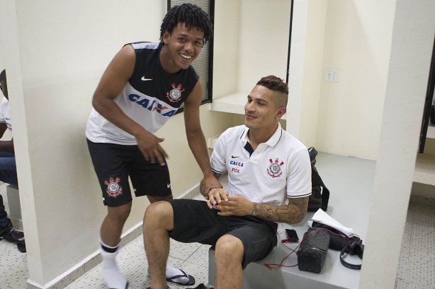 Nos vestiários antes da partida entre Corinthians x Mogi Mirim realizada esta noite no estádio do Pacaembu, jogo válido pela 4ª rodada do Campeonato Paulista de 2013