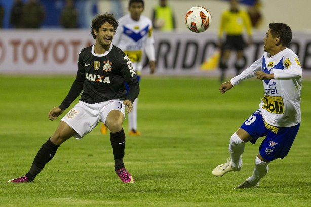 Durante a partida entre San José/Oruro/Bolivia x Corinthians/Brasil realizada esta noite no estádio Jesus Bermudez, na cidade de Oruro/Bolivia, primeiro jogo da fase de classificação da Copa Libertadores de América 2013