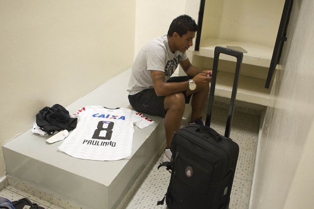 Nos vestiários antes da partida entre Corinthians/Brasil x Millionarios/Colômbia, realizada esta noite no estádio do Pacaembu, segundo jogo da fase de classificação da Copa Libertadores de América 2013