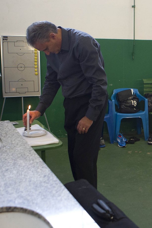 Nos vestiários antes da partida entre Guarani/Campinas x Corinthians realizada esta tarde no estádio Brinco de Ouro da Princesa, jogo válido pela 14ª rodada do Campeonato Paulista de 2013
