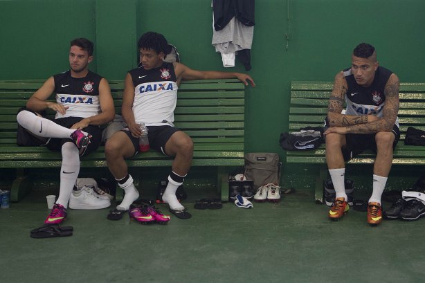 Nos vestiários antes da partida entre Guarani/Campinas x Corinthians realizada esta tarde no estádio Brinco de Ouro da Princesa, jogo válido pela 14ª rodada do Campeonato Paulista de 2013