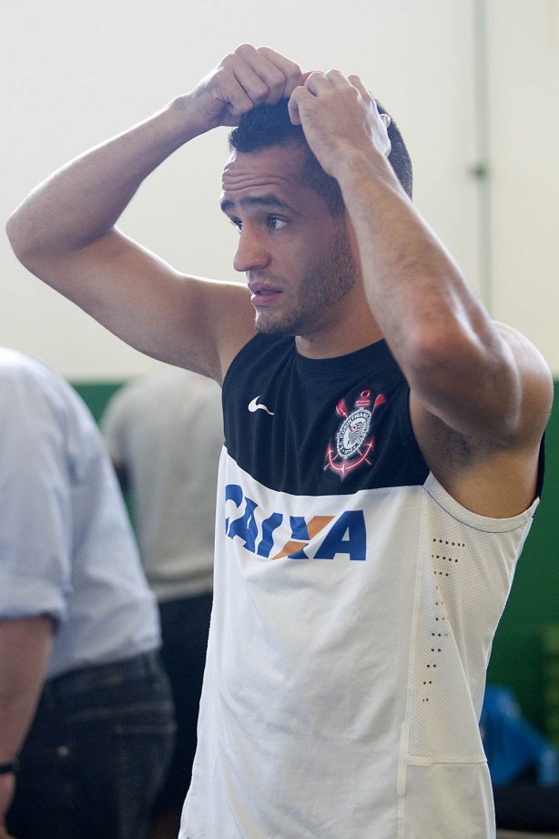Nos vestiários antes da partida entre Guarani/Campinas x Corinthians realizada esta tarde no estádio Brinco de Ouro da Princesa, jogo válido pela 14ª rodada do Campeonato Paulista de 2013
