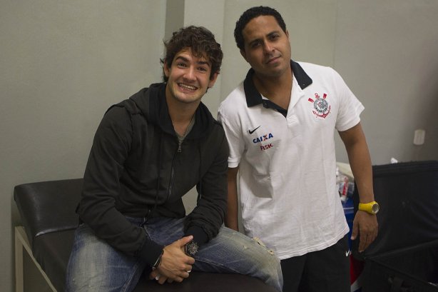 Nos vestiários antes da partida entre Corinthians x Penapolense realizada esta noite no estádio do Pacaembu, jogo válido pela 15ª rodada do Campeonato Paulista de 2013