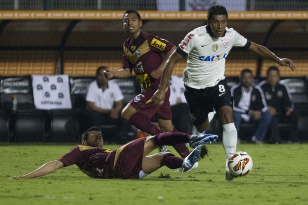Durante a partida entre Corinthians/Brasil x San José/Bolivia, realizada esta noite no estádio do Pacaembu, jogo da volta da fase de classificação da Copa Libertadores de América 2013
