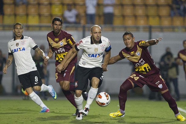 Durante a partida entre Corinthians/Brasil x San José/Bolivia, realizada esta noite no estádio do Pacaembu, jogo da volta da fase de classificação da Copa Libertadores de América 2013