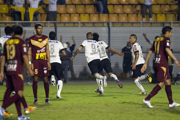 Durante a partida entre Corinthians/Brasil x San José/Bolivia, realizada esta noite no estádio do Pacaembu, jogo da volta da fase de classificação da Copa Libertadores de América 2013