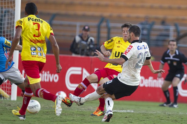 Durante a partida entre Corinthians x Atlético Sorocaba realizada esta tarde no estádio do Pacaembu, jogo válido pela 18ª rodada do Campeonato Paulista de 2013