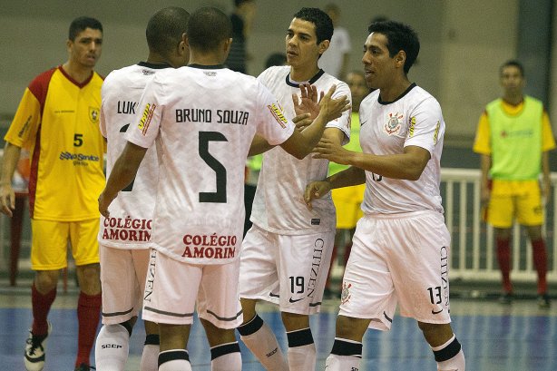 Durante o jogo de futsal entre Corinthian x São Bernardo, esta tarde no Parque São Jorge