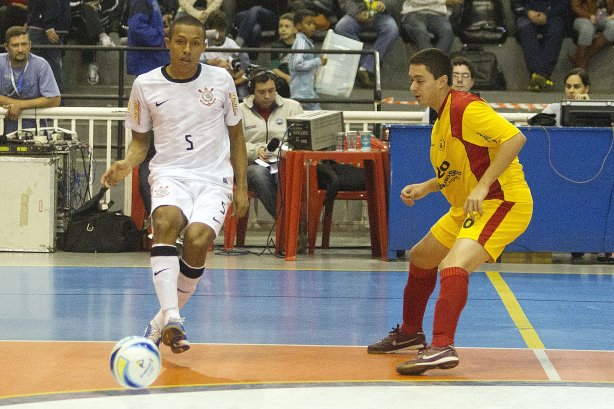 Durante o jogo de futsal entre Corinthian x São Bernardo, esta tarde no Parque São Jorge